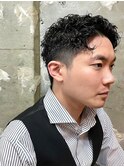 メンズマッシュパーマ波巻きツイストスパイラルパーマ札幌大通