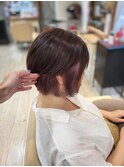 ショートボブ×インナーカラー