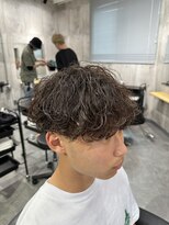 ビカムメンズヘアー 栄店(become men's hair)&nbsp;波巻きスパイラルパーマ刈り上げマッシュ名古屋栄メンズカット