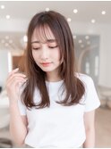 20代30代大人かわいい前髪/小顔レイヤーカット/サラツヤ髪