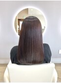 美髪カラーブラウン+髪質改善オリジナル