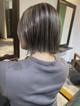 グロウウィング(GROWING) ぱつっとBOB×オリーブグレージュ