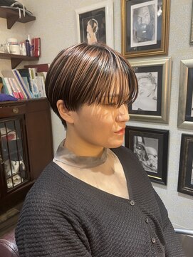 ティーワン 神埼店(T-one) ●ネビージュオリーブベージュ髪質改善ハンサムショート