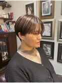 ●ネビージュオリーブベージュ髪質改善ハンサムショート