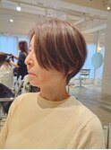 白髪活かしカラー&ハイライト×ミセスハンサムショート
