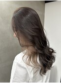 ベージュ インナーカラー ブリーチ1回