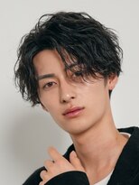 シャドウパーマセンターパートコンマヘアメンズパーマfifth