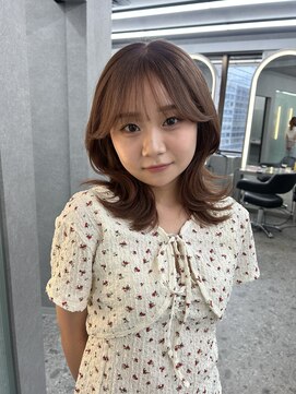 ボタン ハカタ(VOTAN hakata) ミディアムヘア/韓国ヘア/ピンクブラウン