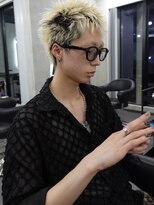 ラベル 渋谷(LAVEL) スパイキーショート/デザインカラー/メンズブリーチカラー/渋谷