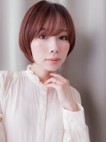 カバーヘア イヴ 戸頭店(COVER HAIR EVE) チェリーレッド艶感バーガンディ小顔ミニマルボブZ戸頭20代30代