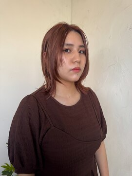 リレットヘアー(Riretto HAIR) ウルフレイヤーとオレンジベージュ