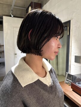 リチウム(LITHIUM...) ショートボブ 顔まわりカット 透明感カラー