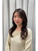 顔まわりレイヤー×柔らかブラウンカラー