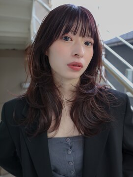 アンドスタイル(&style) 【TSUJI】レイヤー 前髪 顔まわり ピンクラベンダー