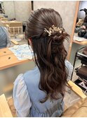 カチモリ風ハーフアップ