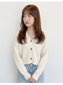 ☆小顔前髪ワンカールレイヤーカット黒髪ネビージュボブルフ☆