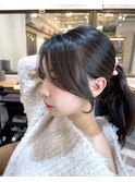 結べるレイヤーカット/ミルクグレージュ/韓国巻き/顔周りカット
