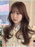 韓国風/レイヤー/前髪カット/オリーブ/透明感/ハッシュカット