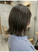 ボブ×ハイライトカラー