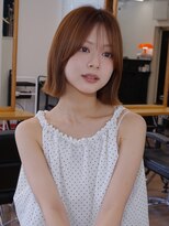 ピープス 逗子 葉山(PEEPS) シアーバング×暖色ボブ