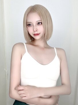 フィーネ 池袋(Fi-Ne) #ハイトーン#ボブ#ミルクティー#池袋