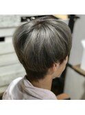 グレージュ/ショートボブ/ショートヘア/カット＋カラー