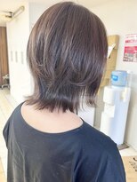 クオリス 上板橋店(QUALIS) 大人かわいい☆外ハネウルフレイヤーボブ30代40代 ブラウン 白髪