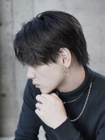 アルファ 新宿(alpha)&nbsp;フェザーパーマ/ブルーブラック/刈り上げセンターパート[新宿]