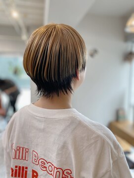 アンドチル 渋谷(AND CHILL) マッシュウルフ/アンブレラカラー/ミルクティーベージュ 渋谷