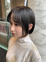 アース 長久手店(HAIR & MAKE EARTH) 切りっぱなしボブ×ダークグレージュ