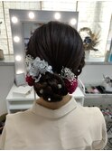 タイトなまとめ髪　浴衣ヘアセット