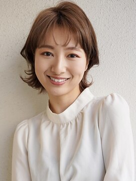 ブゾン(buZon) 【buZon ブゾン】小顔前髪外ハネボブ大人可愛いショコラアッシュ