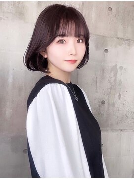 スターズ 柏(STARS) 韓国ヘア タンバルモリ チェリーブラウン 艶髪ボブ ダブルカラー