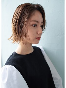リアンジェ. 祖師谷大蔵店(Liange.) 大人かきあげボブ/こなれヘア/外国人風カラー