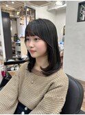 大人可愛いミディアムレイヤー