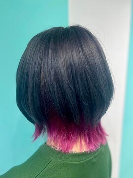 マティーナ ヘアー 池袋(Matina hair) 【ダークグレー×ピンクウルフ】20代30代40代50代