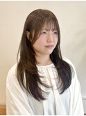 顔まわり/レイヤーカット/韓国/ロングヘア/ベージュ
