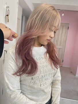 イェッカ パビル(YECCA pabil) ミルクティーベージュ×ピンクカラー