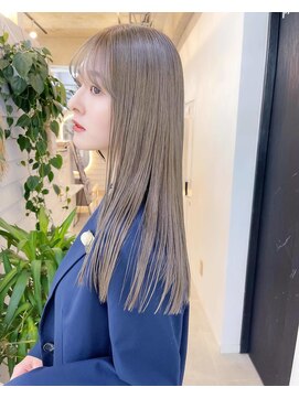 エイム(AiM) オリーブベージュ/ケアブリーチ#ブリーチ無しダブルカラー