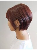 チェリーピンクのショートボブ♪