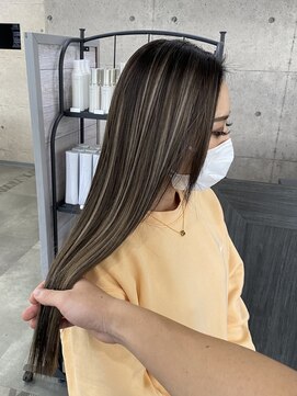 ウル 岡山駅店(ULu.) ハイライトハイトーンダブルカラー20代30代40代ULu岡山