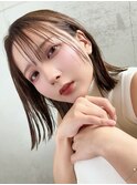 【夏っぽシースルーバングとクールな切りっぱなしBob】