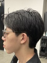 フイ 新宿3丁目(Hui)&nbsp;フェザーパーマ/グレーブルーカラー/刈り上げショートパンク