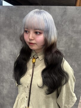 フィーリア 心斎橋堀江店(philia) ペールブルー×シアーブラック♪ルーツカラー