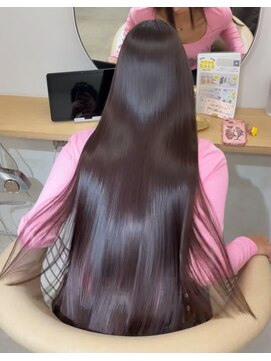 サンド 池袋(sand) 艶ロングストレート×縮毛矯正