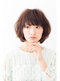 重めひし形シルエットのシフォンウェーブ