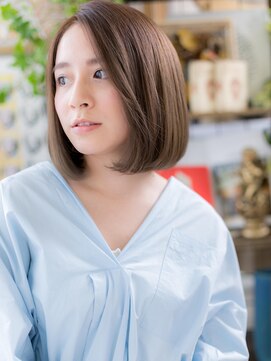 カバーヘアアンドスパ ブリス 浦和(COVER HAIR&SPA bliss) *bliss浦和*好感度大！大人かわいい黒髪前下がりボブディa