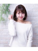 ヘアーアートシフォン 池袋西口店(Hair art chiffon)&nbsp;似合わせカットで個性的斜めバング大人かわいいナチュラルボブ★