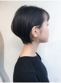 【なかじま ひびき】黒髪ショートボブ×インナーベージュ