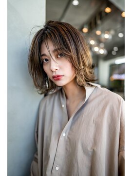 ケアリー 武蔵小杉(Carelly) 大人かわいい前髪セシルカットココアブラウンフリンジウェーブ